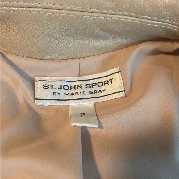 St. John Leather Jacket by Marie Gray Size P - Picture 3 of 11